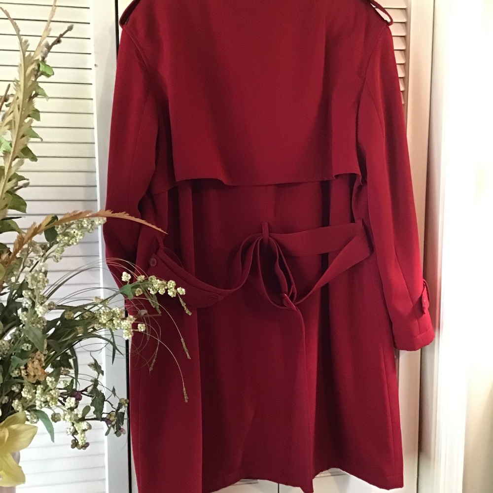 Red Oversized Coat - Picture 2 of 12
